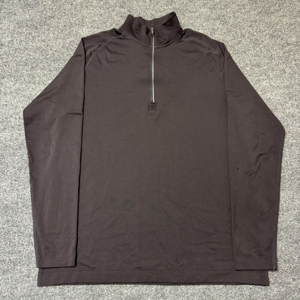 Lululemon Metal Vent Tech Performance Zip Pullover Black Mens Sz M Quarter Zip